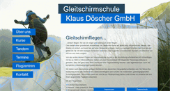 Desktop Screenshot of gleitschirmschule-karlsruhe.de